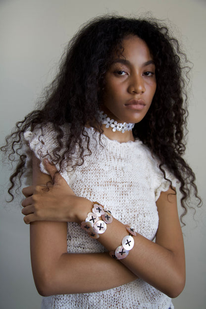 Carved Sea Shell Chokers and Bracelets / Dead-Stock Vintage (9 options)