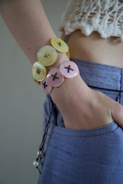 Carved Sea Shell Chokers and Bracelets / Dead-Stock Vintage (9 options)