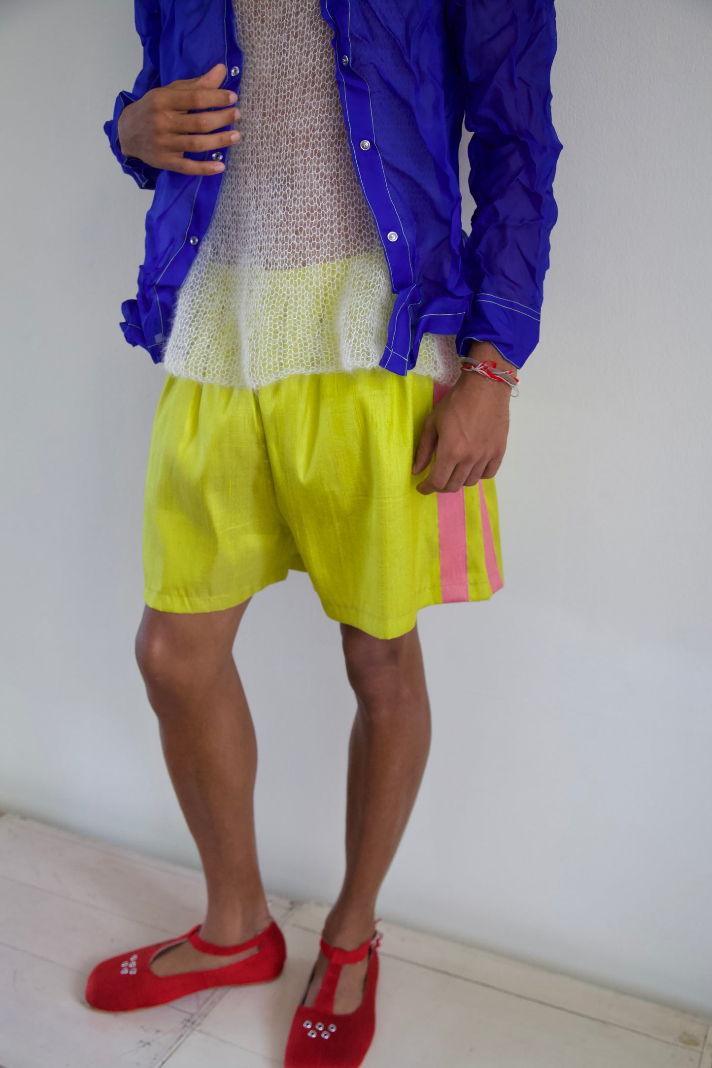 Handwoven Raw Thai Silk Unisex Contrast Shorts (new colorways)