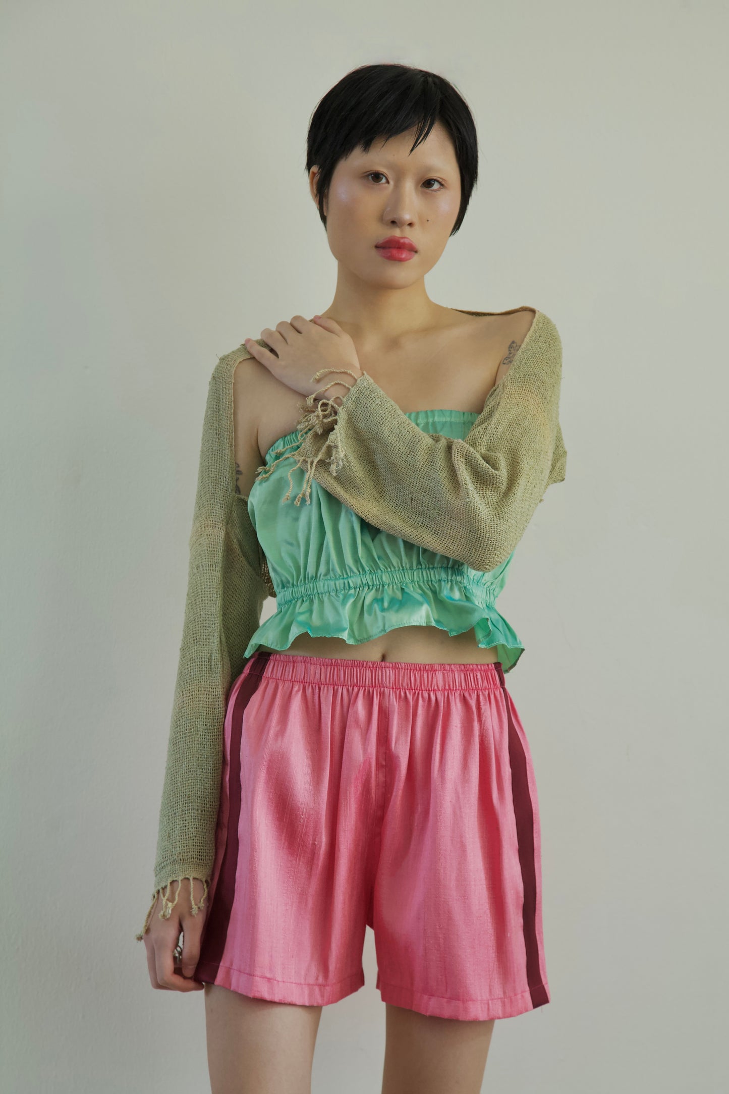 Handwoven Raw Thai Silk Unisex Contrast Shorts (new colorways)