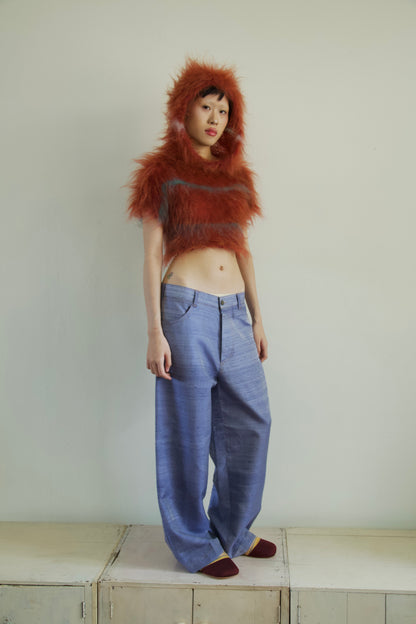 Original Blur Brushed Mohair Hoodie Tee (one-of-a-kind)