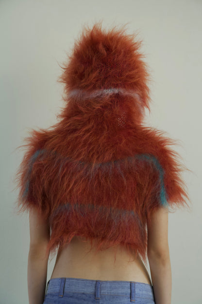 Original Blur Brushed Mohair Hoodie Tee (one-of-a-kind)