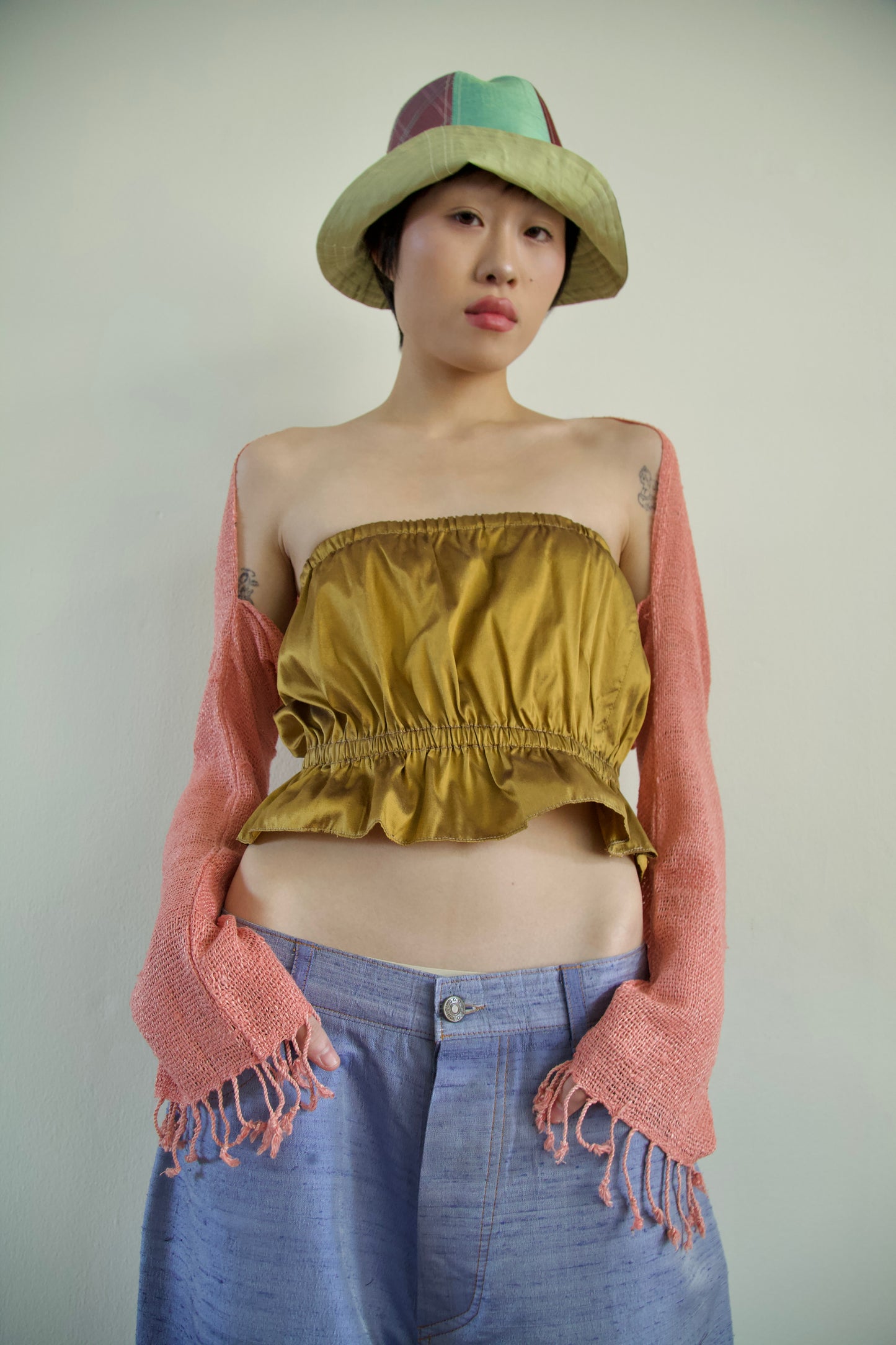 Thai Silk Peplum Easy Top (10 colorways)