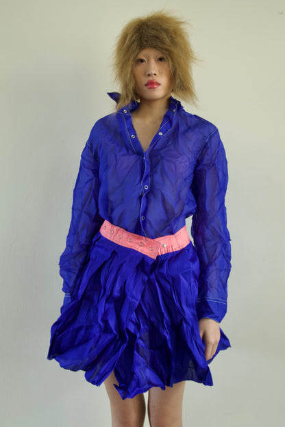 Mai Kaew Crumpled Thai 'Glass' Silk Unisex Snap Shirt (5 colorways)