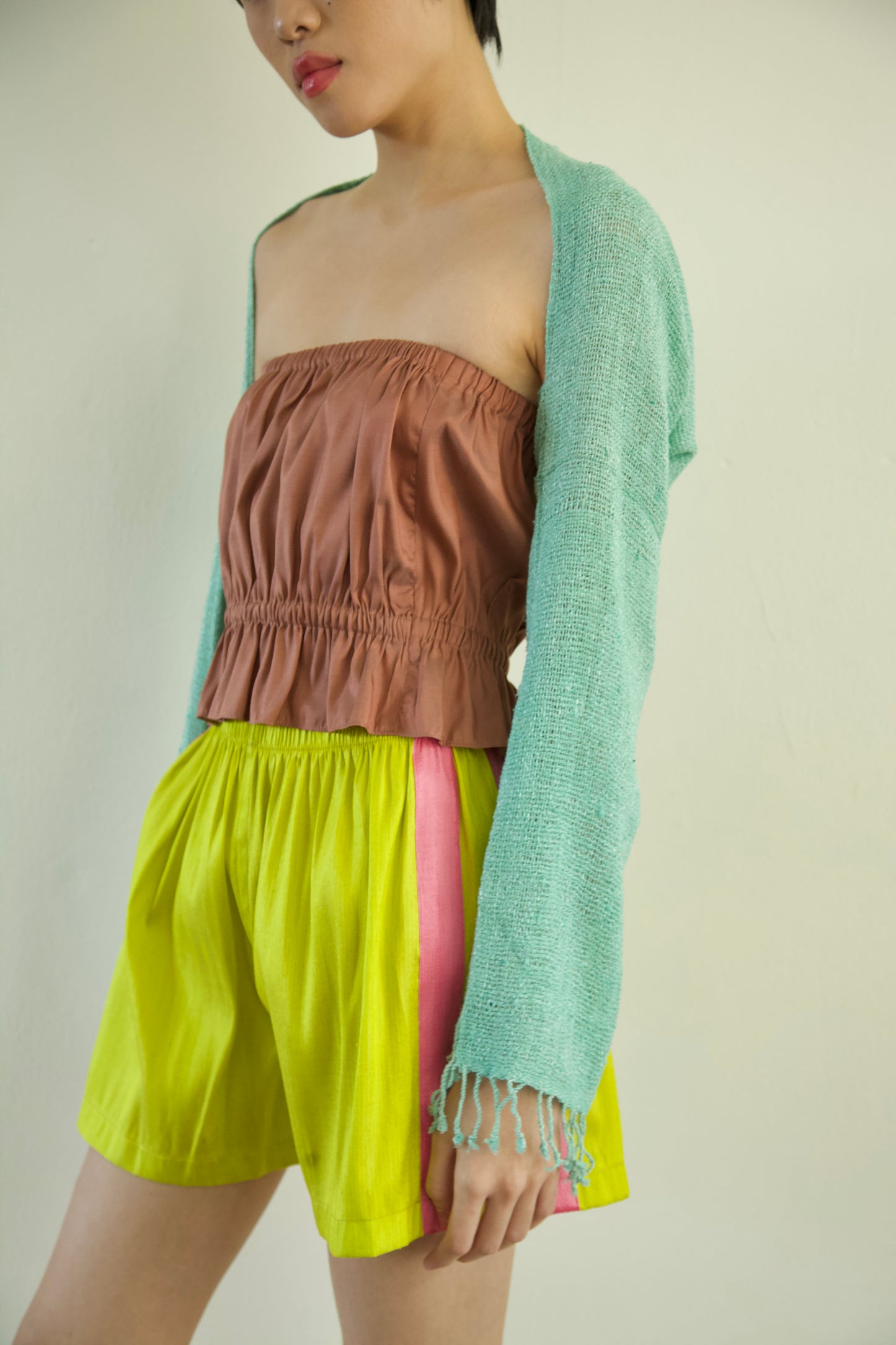 Thai Silk Peplum Easy Top (10 colorways)