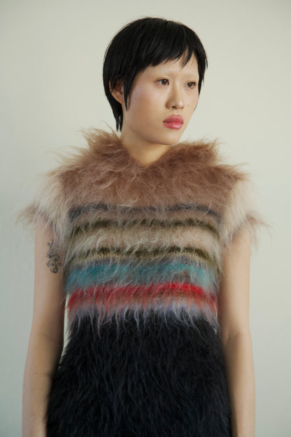 Original Blur Brushed Mohair Hoodie Dress (one-of-a-kind)