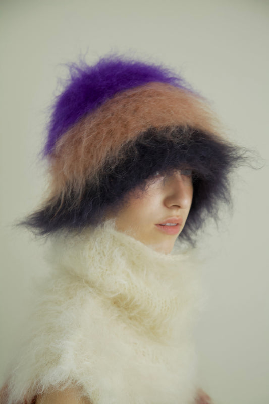Original Blur Brushed Mohair Bucket Cap (particles)