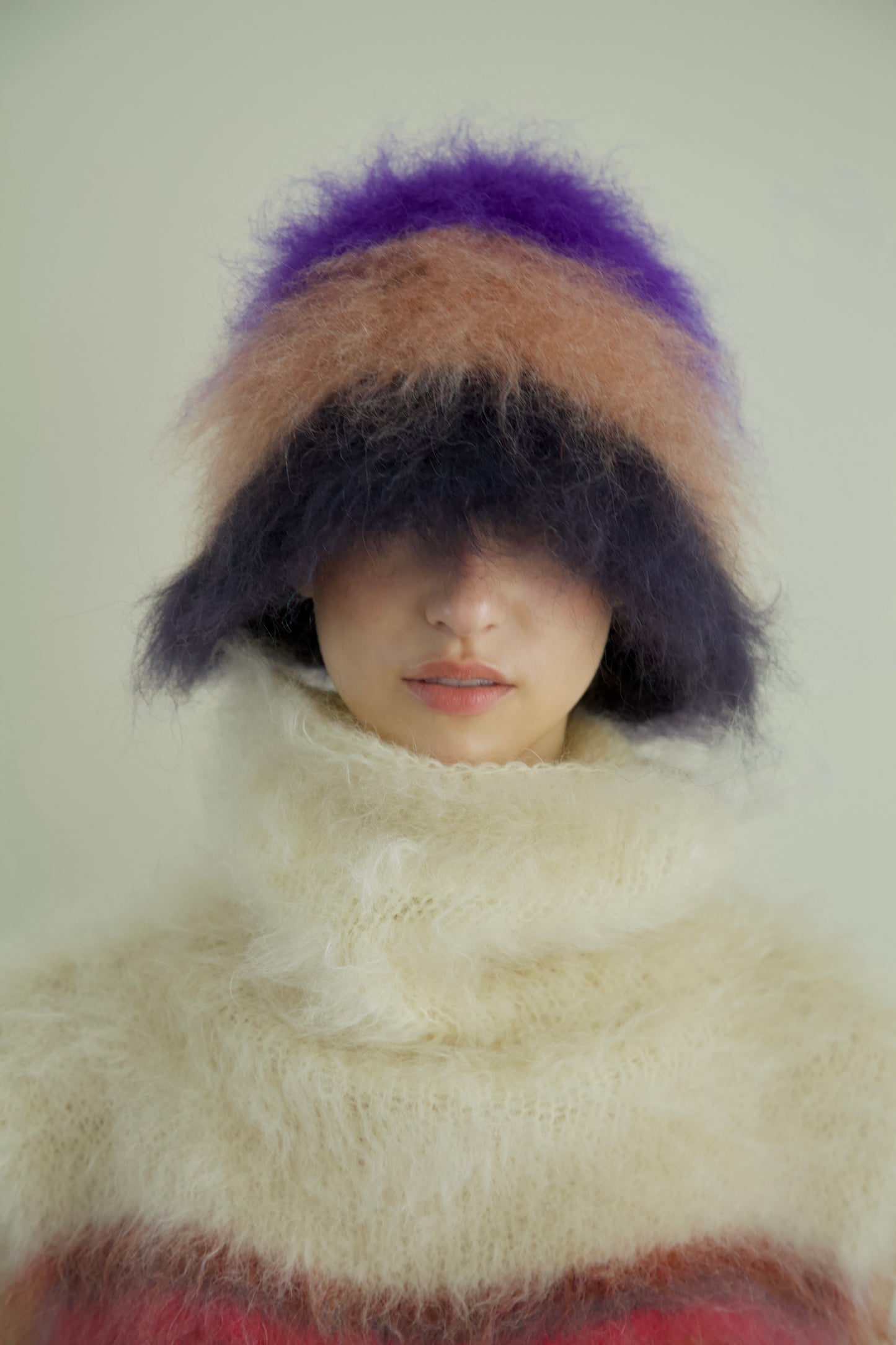 Original Blur Brushed Mohair Bucket Cap (particles)