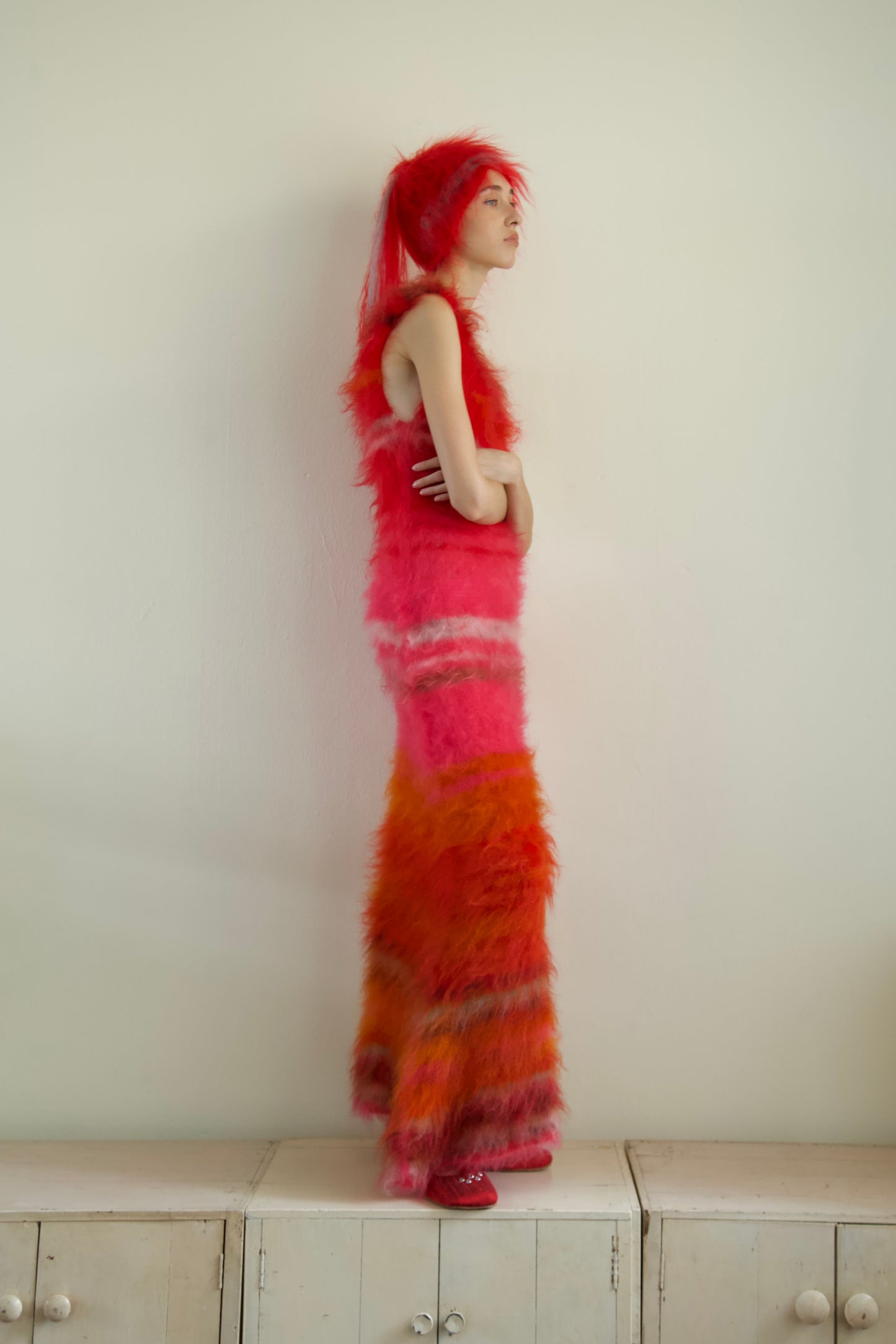Original Blur Brushed Mohair Column Maxi (one-of-a-kind)