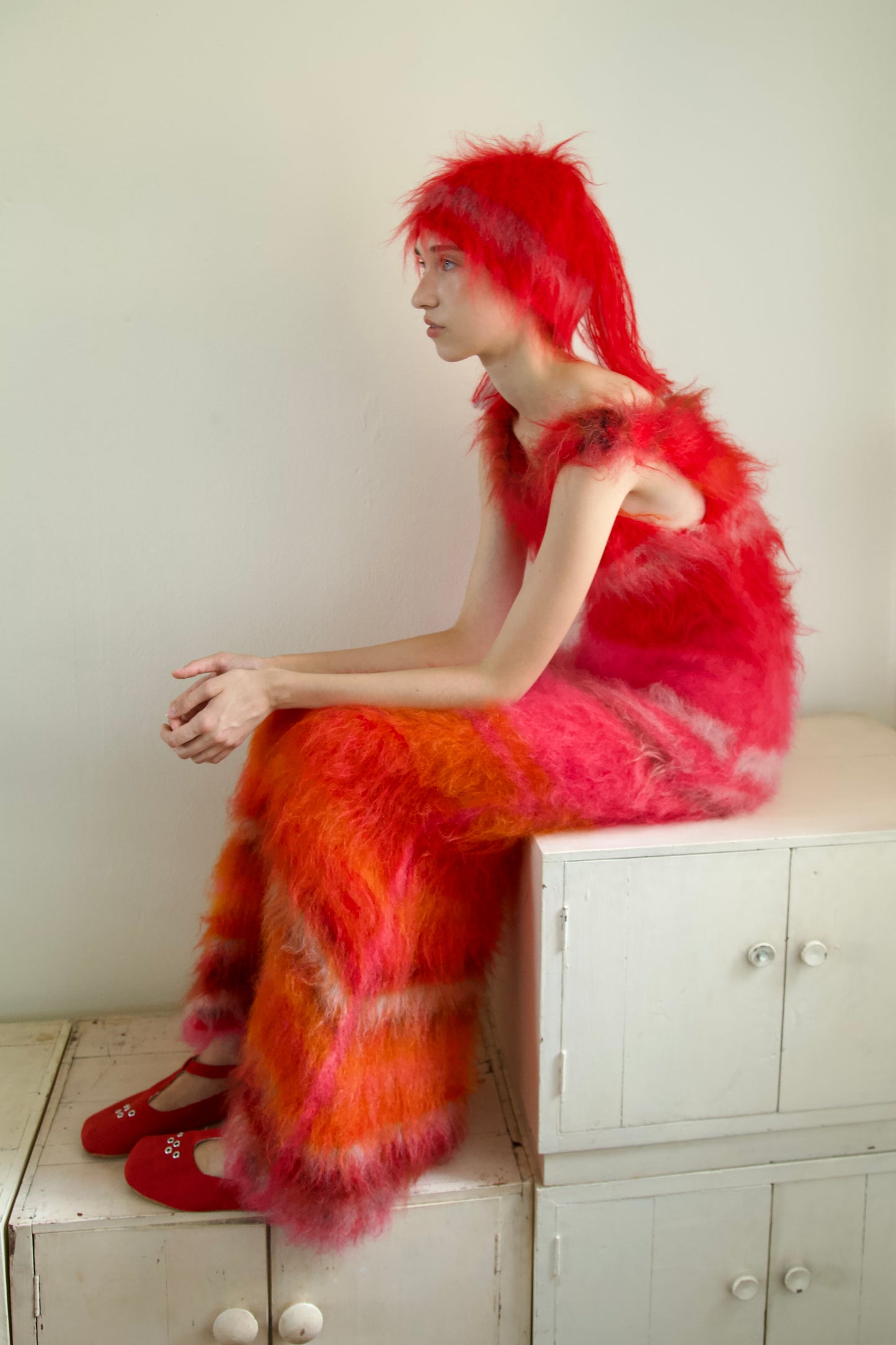 Original Blur Brushed Mohair Column Maxi (one-of-a-kind)