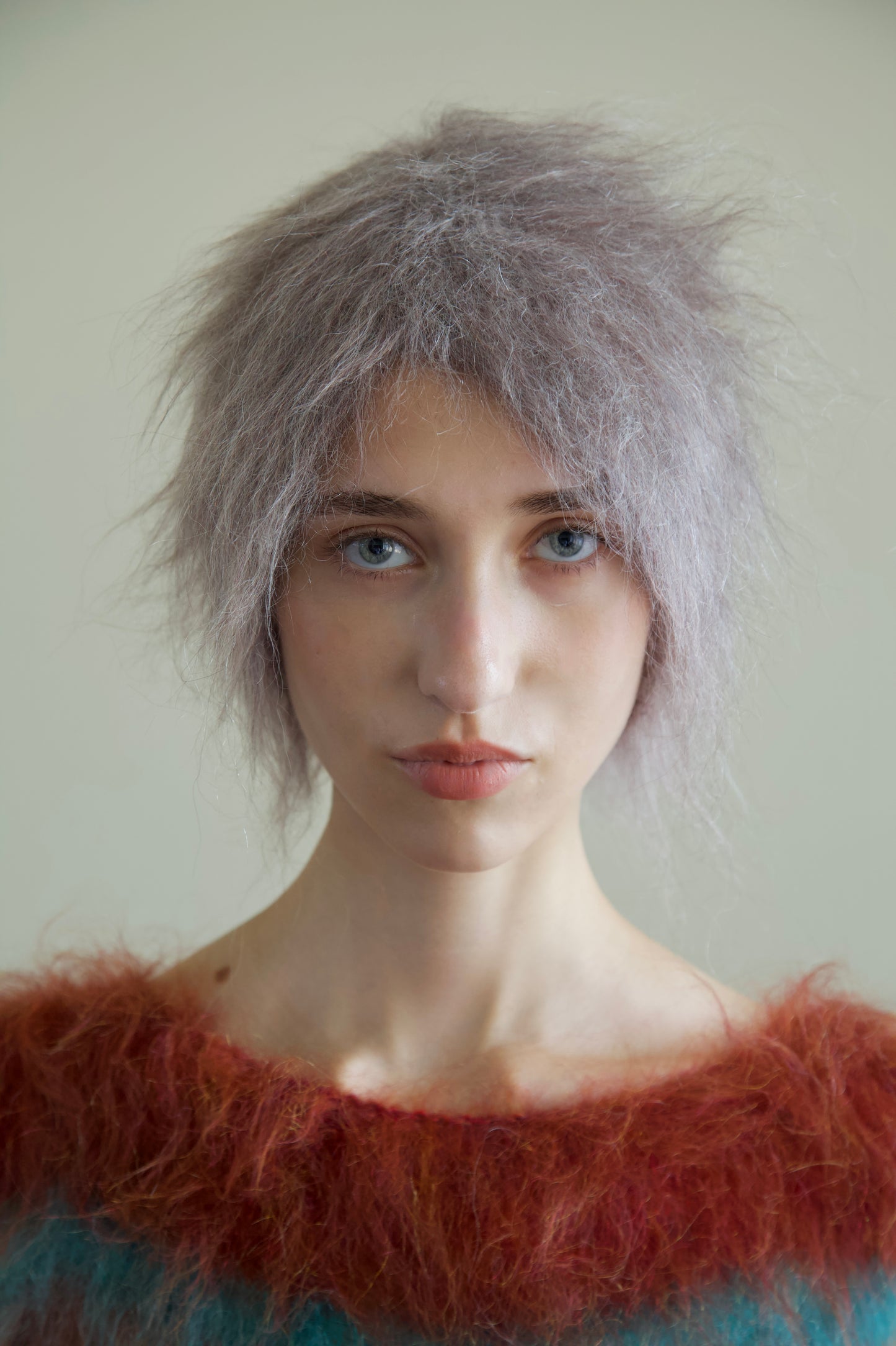 Original Blur Brushed Mohair 'HAIR' Beanie (smoke pixie)