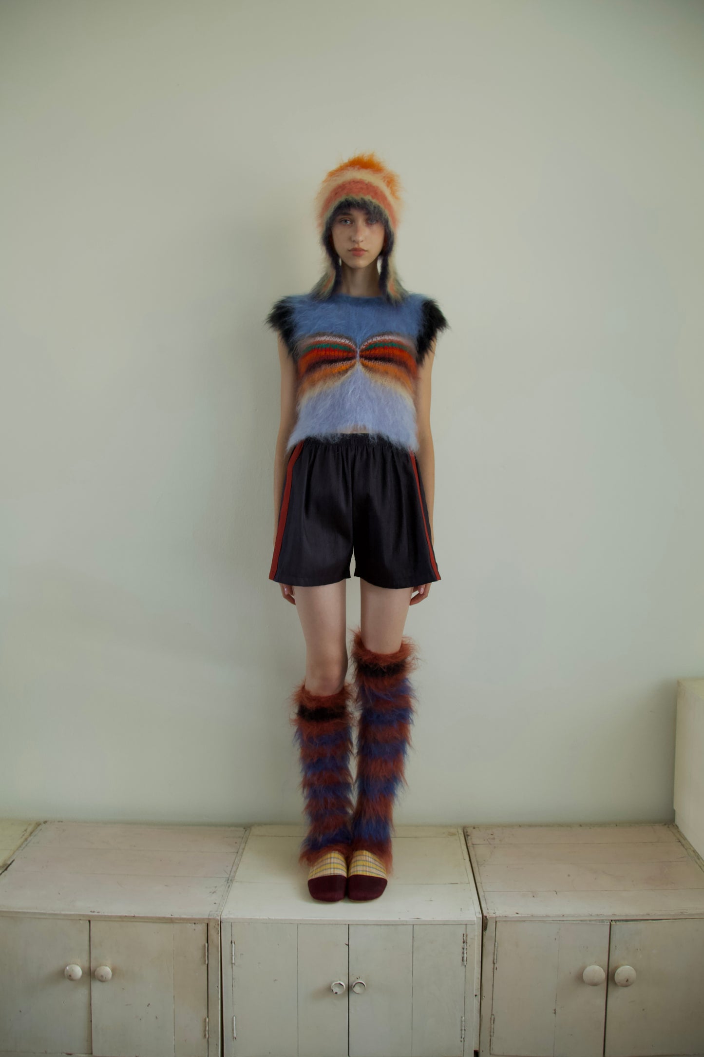 Original Blur Brushed Mohair Leg Warmer / Sleeves (collegiate)