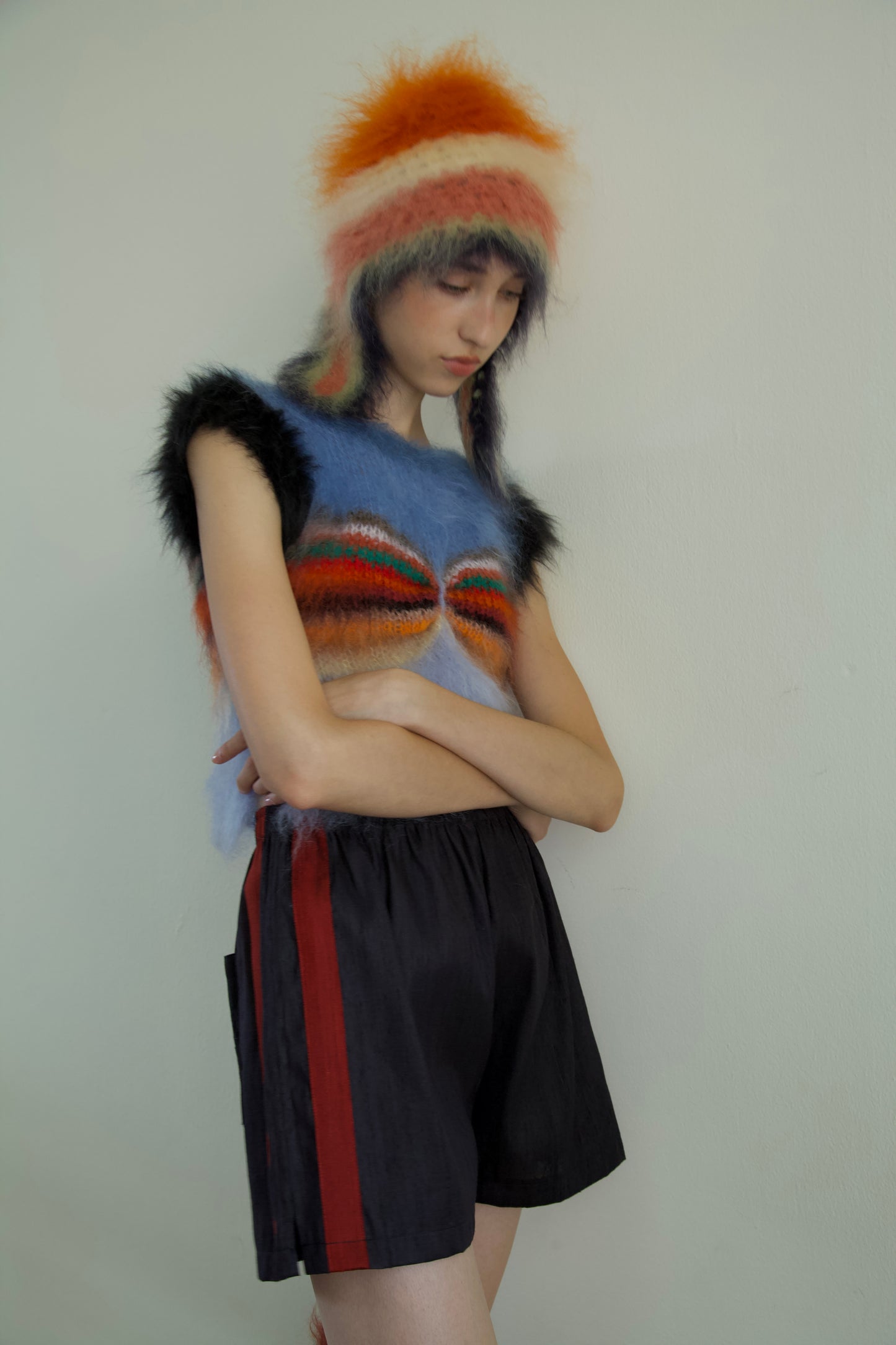 Original Blur Brushed Mohair Pilots Cap (tropic)