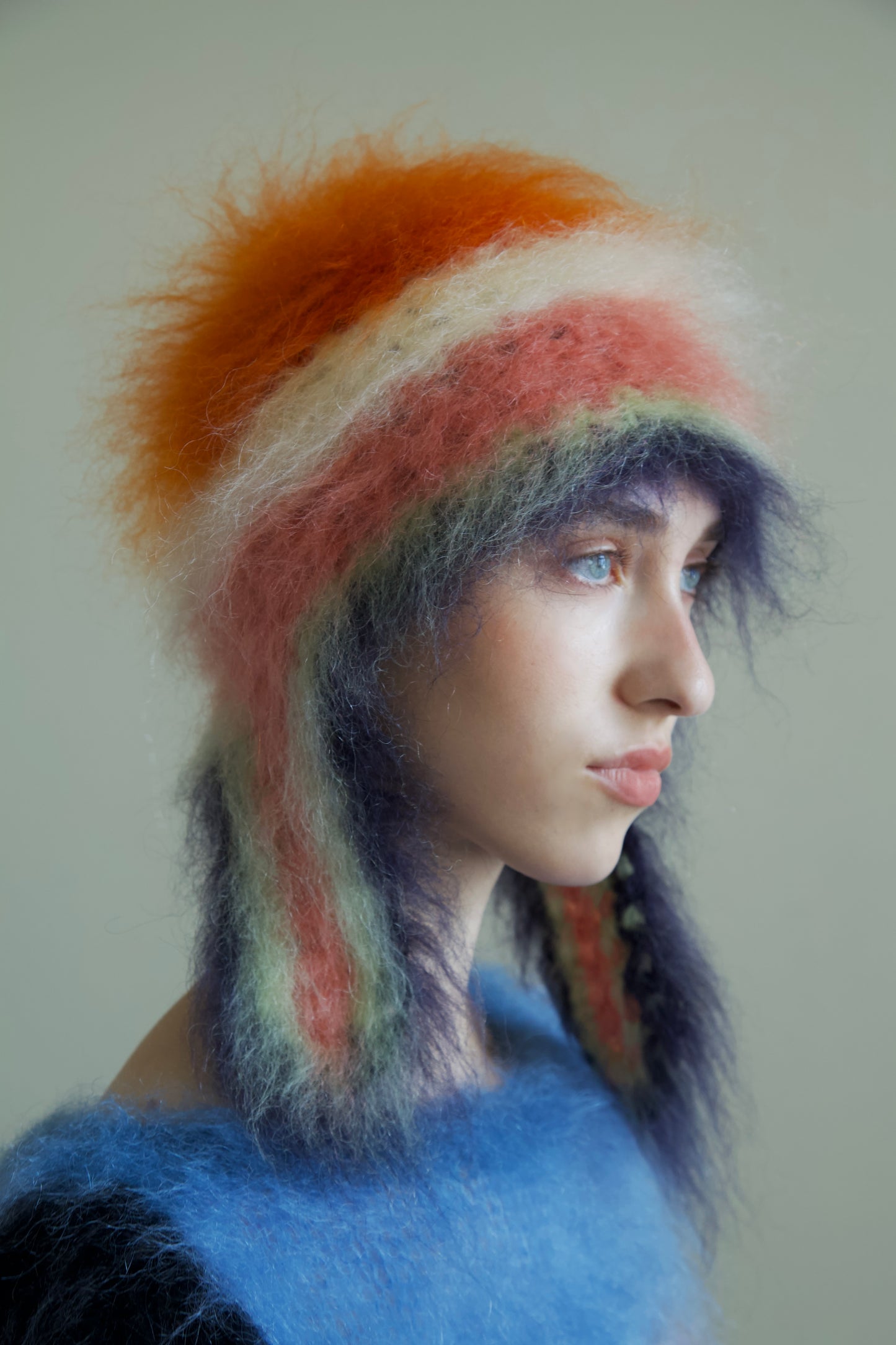 Original Blur Brushed Mohair Pilots Cap (tropic)