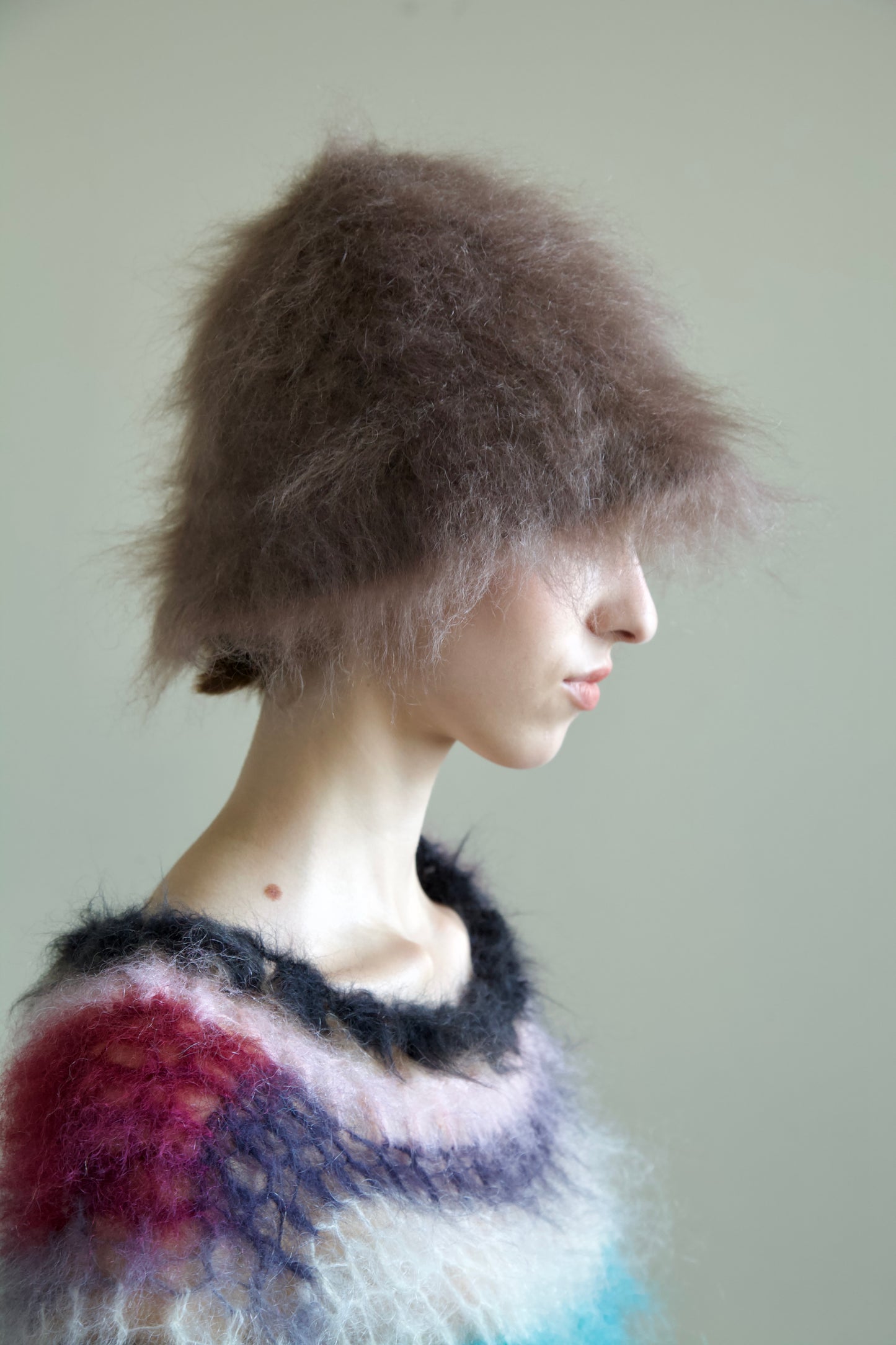 Original Blur Brushed Mohair Bucket Cap (taupe)