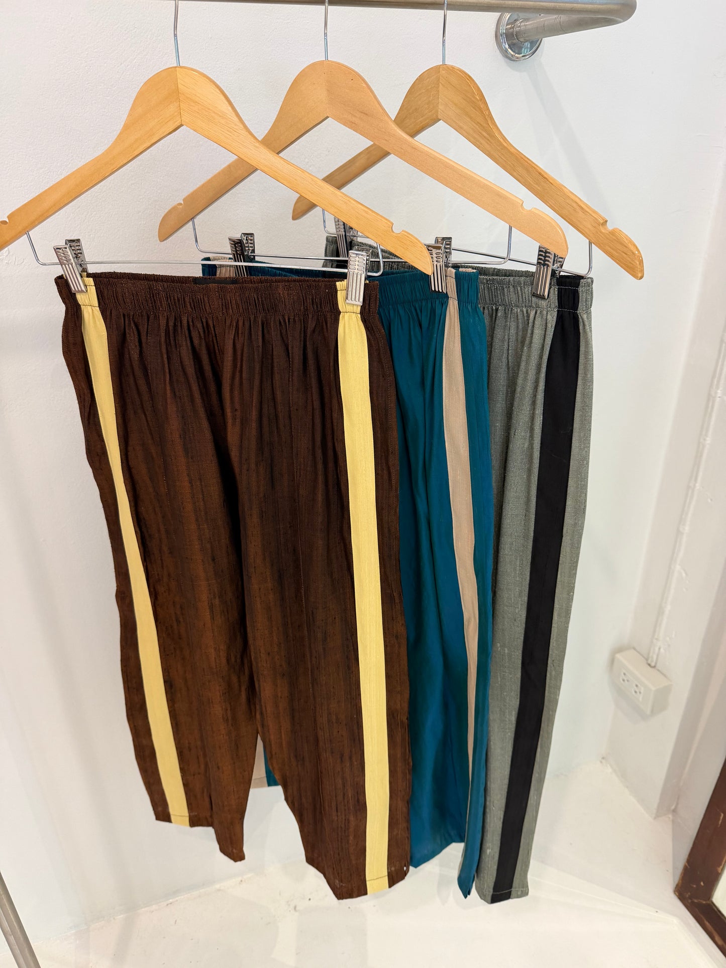 Handwoven Raw Thai Silk Unisex Uniform Pants (new colorways)