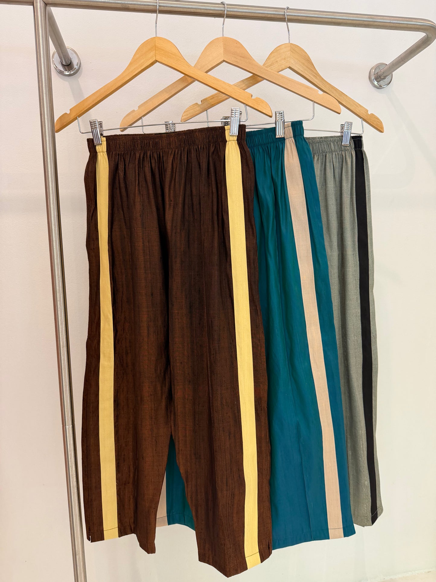 Handwoven Raw Thai Silk Unisex Uniform Pants (new colorways)