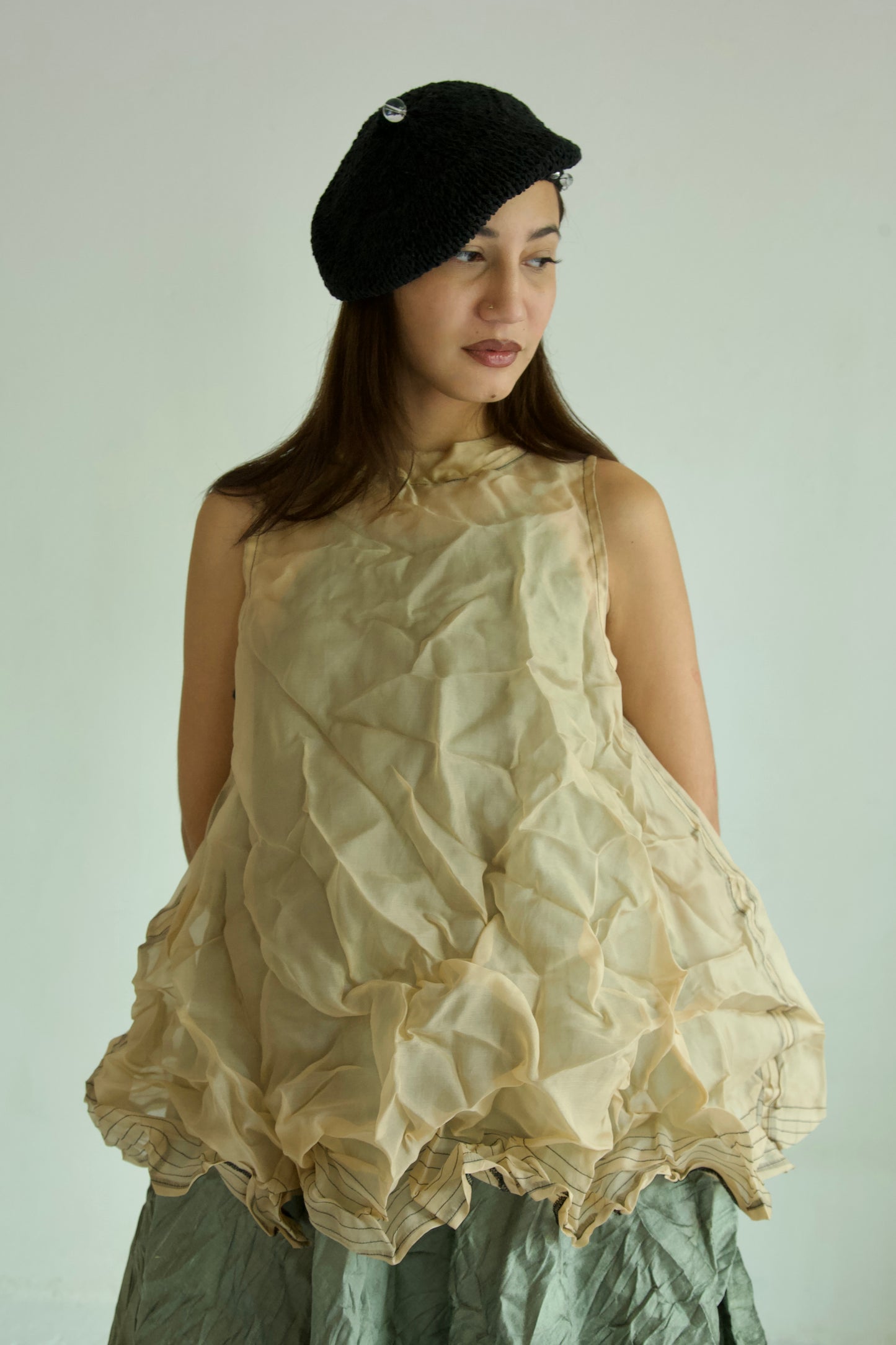 Raw Thai Silk/ Crumpled Mai Kaew Tent Dress (new colorways)