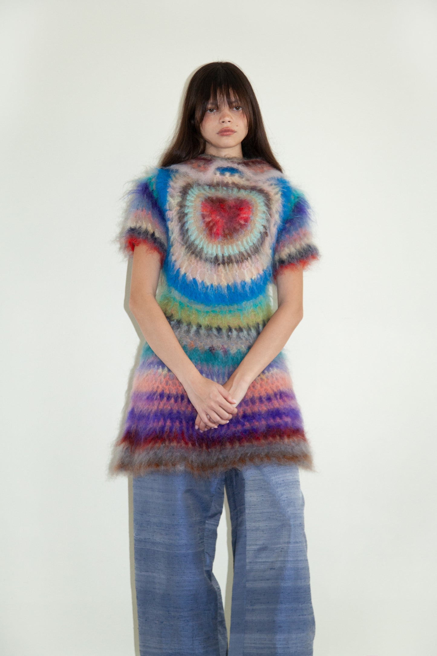 Original Blur Target Hand-Crocheted Brushed Mohair Dress (one-of-a-kind)